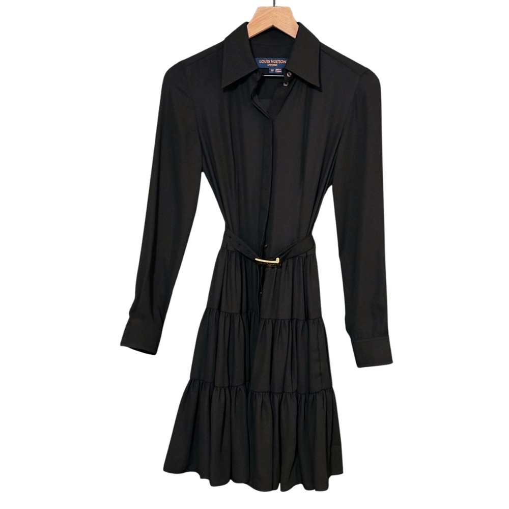 Rare Louis Vuitton Uniform Tiered Midi Dress - Size 32 (XS) - Authentic